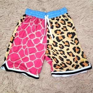 Santorini Leopard unisex basketball shorts